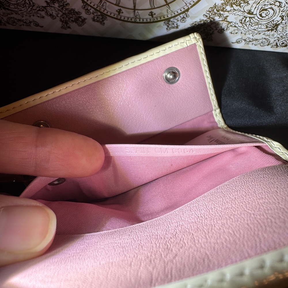 Dior Pink and Cream Canvas Key/Card Wallet - Picture 8 of 16